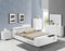 Layla Eastern King/Queen Bed w/Storage, White PU